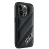 Karl Lagerfeld Diagonal Quilted Script Back Cover hoesje voor Apple iPhone 14 Pro Max - Zwart 4