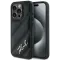 Karl Lagerfeld Diagonal Quilted Script Back Cover hoesje voor Apple iPhone 15 Pro - Zwart