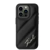 Karl Lagerfeld Diagonal Quilted Script Back Cover hoesje voor Apple iPhone 15 Pro - Zwart 3