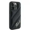 Karl Lagerfeld Diagonal Quilted Script Back Cover hoesje voor Apple iPhone 15 Pro - Zwart 4
