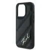 Karl Lagerfeld Diagonal Quilted Script Back Cover hoesje voor Apple iPhone 15 Pro - Zwart 6