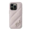 Karl Lagerfeld Diagonal Quilted Script Back Cover hoesje voor Apple iPhone 15 Pro - Roze 3