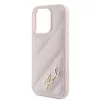 Karl Lagerfeld Diagonal Quilted Script Back Cover hoesje voor Apple iPhone 15 Pro - Roze 6