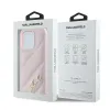 Karl Lagerfeld Diagonal Quilted Script Back Cover hoesje voor Apple iPhone 15 Pro - Roze 8