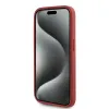 Karl Lagerfeld Diagonal Quilted Script Back Cover hoesje voor Apple iPhone 15 Pro - Rood 5