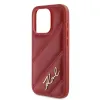 Karl Lagerfeld Diagonal Quilted Script Back Cover hoesje voor Apple iPhone 15 Pro - Rood 6