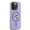 Karl Lagerfeld Silicone Karl & Choupette Heads Ring Back Cover hoesje met MagSafe voor Apple iPhone 14 Pro Max - Paars 4