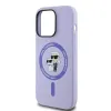 Karl Lagerfeld Silicone Karl & Choupette Heads Ring Back Cover hoesje met MagSafe voor Apple iPhone 14 Pro Max - Paars 6