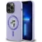 Karl Lagerfeld Silicone Karl & Choupette Heads Ring Back Cover hoesje met MagSafe voor Apple iPhone 14 Pro - Paars