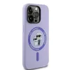 Karl Lagerfeld Silicone Karl & Choupette Heads Ring Back Cover hoesje met MagSafe voor Apple iPhone 14 Pro - Paars 4