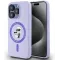 Karl Lagerfeld Silicone Karl & Choupette Heads Ring Back Cover hoesje met MagSafe voor Apple iPhone 15 Pro - Paars