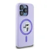 Karl Lagerfeld Silicone Karl & Choupette Heads Ring Back Cover hoesje met MagSafe voor Apple iPhone 15 Pro - Paars 4