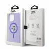 Karl Lagerfeld Silicone Karl & Choupette Heads Ring Back Cover hoesje met MagSafe voor Apple iPhone 15 Pro Max - Paars 5