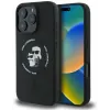 Karl Lagerfeld Silicone Karl & Choupette Heads Ring Back Cover hoesje met MagSafe voor Apple iPhone 16 Pro - Zwart