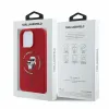 Karl Lagerfeld Silicone Karl & Choupette Heads Ring Back Cover hoesje met MagSafe voor Apple iPhone 16 Pro - Rood 4