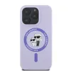 Karl Lagerfeld Silicone Karl & Choupette Heads Ring Back Cover hoesje met MagSafe voor Apple iPhone 16 Pro - Paars 2