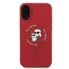 Karl Lagerfeld Silicone Karl & Choupette Heads Ring Back Cover hoesje met MagSafe voor Apple iPhone 16 Plus - Rood 3