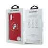 Karl Lagerfeld Silicone Karl & Choupette Heads Ring Back Cover hoesje met MagSafe voor Apple iPhone 16 Plus - Rood 8