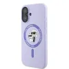 Karl Lagerfeld Silicone Karl & Choupette Heads Ring Back Cover hoesje met MagSafe voor Apple iPhone 16 Plus - Paars 2
