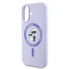 Karl Lagerfeld Silicone Karl & Choupette Heads Ring Back Cover hoesje met MagSafe voor Apple iPhone 16 Plus - Paars 6