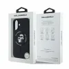 Karl Lagerfeld Silicone Karl & Choupette Heads Ring Back Cover hoesje met MagSafe voor Apple iPhone 16 - Zwart 4
