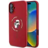 Karl Lagerfeld Silicone Karl & Choupette Heads Ring Back Cover hoesje met MagSafe voor Apple iPhone 16 - Rood
