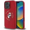 Karl Lagerfeld Silicone Karl & Choupette Heads Ring Back Cover hoesje met MagSafe voor Apple iPhone 16 Pro Max - Rood