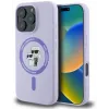 Karl Lagerfeld Silicone Karl & Choupette Heads Ring Back Cover hoesje met MagSafe voor Apple iPhone 16 Pro Max - Paars