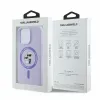 Karl Lagerfeld Silicone Karl & Choupette Heads Ring Back Cover hoesje met MagSafe voor Apple iPhone 16 Pro Max - Paars 5