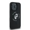 Karl Lagerfeld Silicone Karl & Choupette Heads Ring Back Cover hoesje met MagSafe voor Apple iPhone 16 Pro Max - Zwart 2