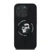 Karl Lagerfeld Silicone Karl & Choupette Heads Ring Back Cover hoesje met MagSafe voor Apple iPhone 16 Pro Max - Zwart 4