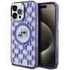 Karl Lagerfeld IML Monogram Karl & Choupette Head Back Cover hoesje met MagSafe voor Apple iPhone 15 Pro - Paars