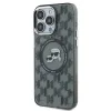 Karl Lagerfeld IML Monogram Karl & Choupette Head Back Cover hoesje met MagSafe voor Apple iPhone 15 Pro Max - Zwart 2