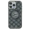 Karl Lagerfeld IML Monogram Karl & Choupette Head Back Cover hoesje met MagSafe voor Apple iPhone 15 Pro Max - Zwart 3