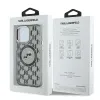 Karl Lagerfeld IML Monogram Karl & Choupette Head Back Cover hoesje met MagSafe voor Apple iPhone 15 Pro Max - Zwart 8