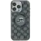 Karl Lagerfeld IML Monogram Karl & Choupette Head Back Cover hoesje met MagSafe voor Apple iPhone 16 Pro - Zwart