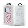 Karl Lagerfeld IML Monogram Karl & Choupette Head Back Cover hoesje met MagSafe voor Apple iPhone 15 Pro Max - Roze 5