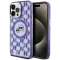 Karl Lagerfeld IML Monogram Karl & Choupette Head Back Cover hoesje met MagSafe voor Apple iPhone 15 Pro Max - Paars