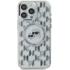 Karl Lagerfeld IML Monogram Karl & Choupette Head Back Cover hoesje met MagSafe voor Apple iPhone 16 - Transparant