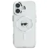 Karl Lagerfeld IML Metal Karl Head Back Cover hoesje met MagSafe voor Apple iPhone 16 - Wit 3