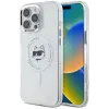 Karl Lagerfeld IML Metal Choupette Head Back Cover hoesje met MagSafe voor Apple iPhone 16 Pro - Wit