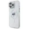 Karl Lagerfeld IML Metal Choupette Head Back Cover hoesje met MagSafe voor Apple iPhone 16 Pro - Wit 2