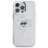 Karl Lagerfeld IML Metal Choupette Head Back Cover hoesje met MagSafe voor Apple iPhone 16 Pro - Wit 3