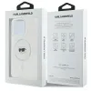 Karl Lagerfeld IML Metal Karl Head Back Cover hoesje met MagSafe voor Apple iPhone 16 Pro - Wit 8