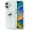 Karl Lagerfeld IML Metal Choupette Head Back Cover hoesje met MagSafe voor Apple iPhone 16 Plus - Wit