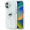 Karl Lagerfeld IML Metal Choupette Head Back Cover hoesje met MagSafe voor Apple iPhone 16 Plus - Wit