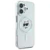 Karl Lagerfeld IML Metal Choupette Head Back Cover hoesje met MagSafe voor Apple iPhone 16 - Wit 4