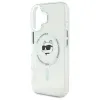 Karl Lagerfeld IML Metal Choupette Head Back Cover hoesje met MagSafe voor Apple iPhone 16 - Wit 6