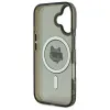 Karl Lagerfeld IML Metal Choupette Head Back Cover hoesje met MagSafe voor Apple iPhone 16 - Zwart 7