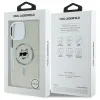 Karl Lagerfeld IML Metal Choupette Head Back Cover hoesje met MagSafe voor Apple iPhone 16 Pro Max - Wit 8